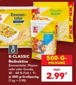 Kaufland K-CLASSIC Reibekäse Angebot