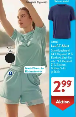 Aldi Süd CRANE Lauf-T-Shirt Angebot
