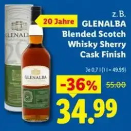 Lidl GLENALBA Blended Scotch Whisky Sherry Cask Finish Angebot