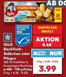 Kaufland IGLO Backfisch-Stäbchen oder Filegro Angebot