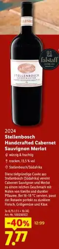 Lidl Stellenbosch Handcrafted Cabernet Sauvignon Merlot Angebot