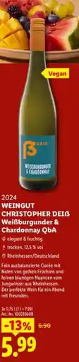 Lidl WEINGUT CHRISTOPHER DEIß Weissburgunder & Chardonnay QbA Angebot