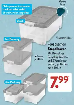 Aldi Süd HOME CREATION Stapelboxen Angebot