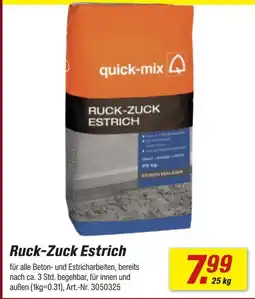 toom Baumarkt quick-mix Ruck-Zuck Estrich Angebot
