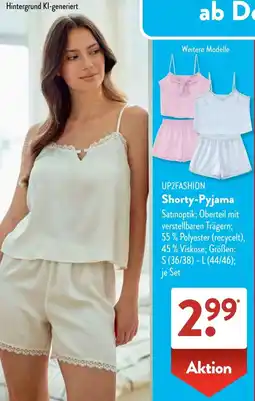 Aldi Süd UP2FASHION Shorty-Pyjama Angebot