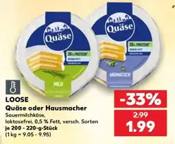 Kaufland Quäse oder Hausmacher Sauermilchkäse Angebot