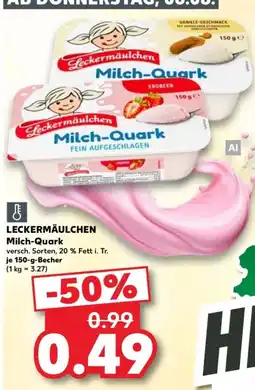 Kaufland Leckermäulchen Milch-Quark Angebot