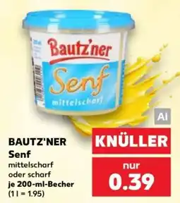 Kaufland BAUTZ'NER Senf Angebot