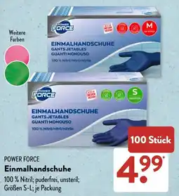 Aldi Süd POWER FORCE Einmalhandschuhe Angebot