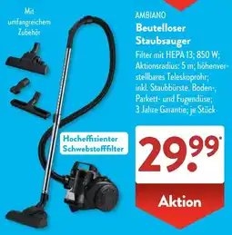 Aldi Süd AMBiano Beutelloser Staubsauger Angebot