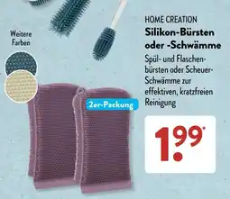 Aldi Süd HOME CREATION Silikon-Bürsten oder -Schwämmen Angebot