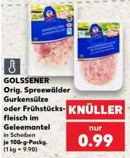 Kaufland GOLSSENER Orig. Spreewälder Gurkensülze oder Frühstücks-fleisch im Geleemantel Angebot