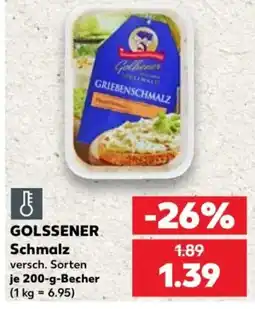 Kaufland GOLSSENER Schmalz Angebot