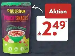 Aldi Süd Nutripur FruchtSnacks Erdbeere-Banane Angebot