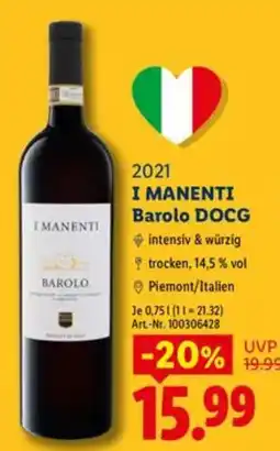 Lidl I MANENTI Barolo DOCG Angebot