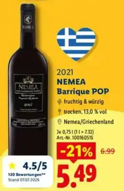 Lidl NEMEA Barrique POP Angebot