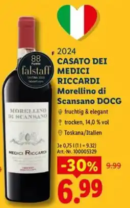 Lidl CASATO DEI MEDICI RICCARDI Morellino di Scansano DOCG Angebot