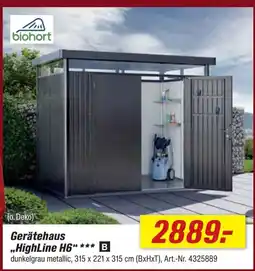 toom Baumarkt Gerätehaus „HighLine H6“ *** B Angebot