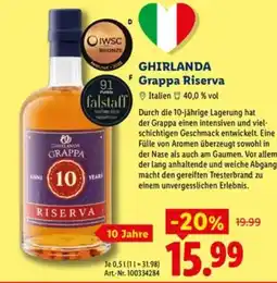 Lidl Ghirlanda Grappa Riserva Angebot