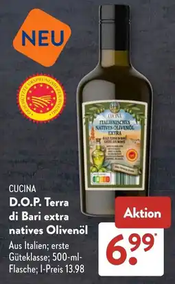 Aldi Süd CUCINA D.O.P. Terra di Bari extra natives Olivenöl Angebot