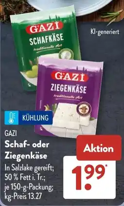 Aldi Süd GAZI Schaf- oder Ziegenkäse Angebot