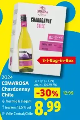 Lidl CIMAROSA Chardonnay Chile Angebot