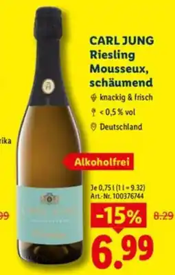 Lidl CARL JUNG Riesling Mousseux, schäumend Angebot