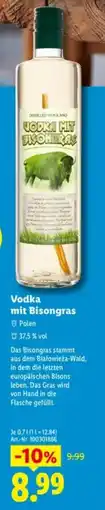 Lidl Vodka mit Bisongras Angebot