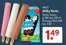 Aldi Süd MUCCI Milky Sticks Angebot