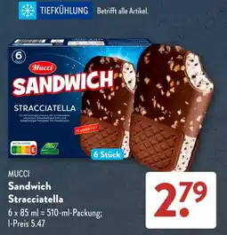 Aldi Süd Mucci Sandwich Stracciatella Angebot