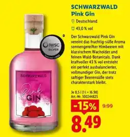 Lidl SCHWARZWALD Pink Gin Angebot