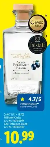 Lidl Zünftler Alter Pflaumen Brand Angebot