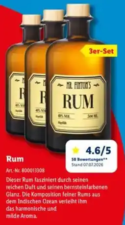 Lidl Mr. finton's rum Angebot