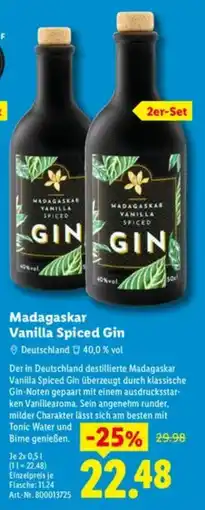 Lidl Madagaskar Vanilla Spiced Gin Angebot
