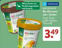 Aldi Süd Nur Nur Natur Bio-Eiscreme oder -Sorbet Angebot