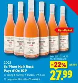 Lidl Pinot Noir Rosé Angebot