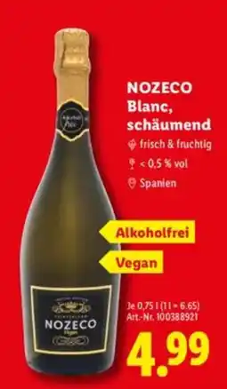 Lidl NOZECO Blanc, schäumend Angebot