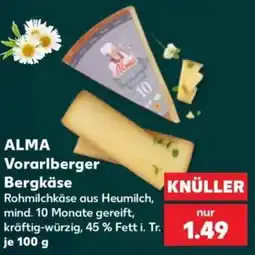 Kaufland ALMA Vorarlberger Bergkäse Angebot