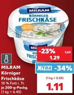 Kaufland MILRAM Körniger Frischkäse Angebot