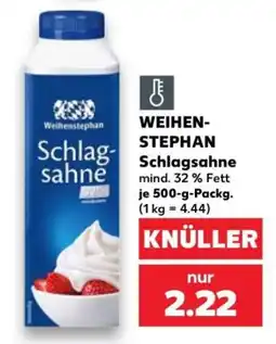 Kaufland WEIHENSTEPHAN Schlagsahne Angebot