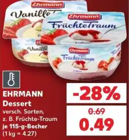 Kaufland EHRMANN Dessert Angebot