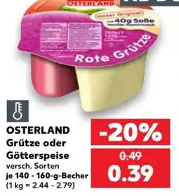Kaufland OSTERLAND Grütze oder Götterspeise Angebot