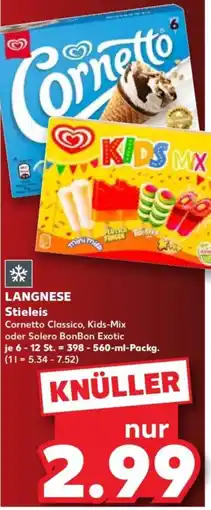 Kaufland LANGNESE Stieleis Angebot