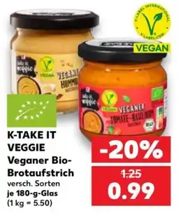 Kaufland K-TAKE IT VEGGIE Veganer Bio-Brotaufstrich Angebot