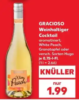 Kaufland GRACIOSO Weinhaltiger Cocktail White Peach Angebot