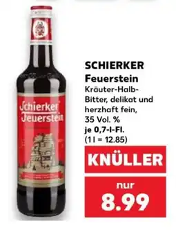 Kaufland Schierker Feuerstein Kräuter-Halb-Bitter Angebot