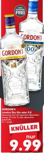 Kaufland GORDON'S London Dry Gin oder 0.0 Angebot