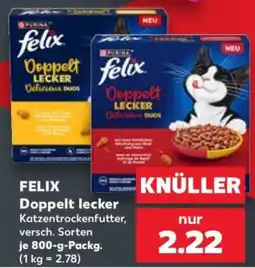 Kaufland FELIX Doppelt lecker Katzentrockenfutter Angebot
