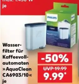Kaufland Philips Wasserfilter für Kaffeenvollautomaten »AquaClean CA6903/10« Angebot