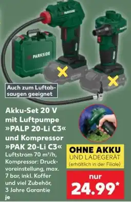 Kaufland Akkuset 20 V mit Luftpumpe »PALP 20-Li C3« und Kompressor »PAK 20-Li C3« Angebot